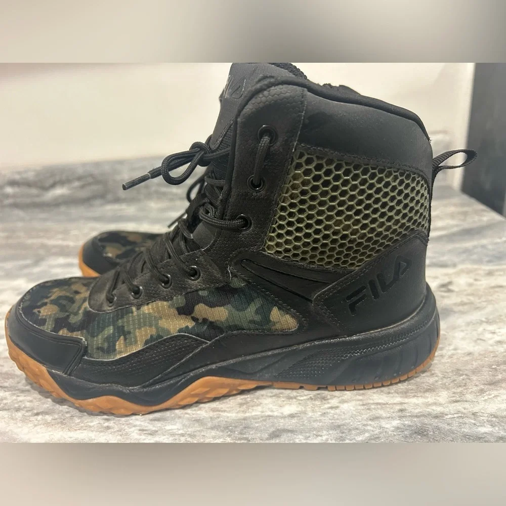 FILA Black High-Top Athletic Sneakers like New!